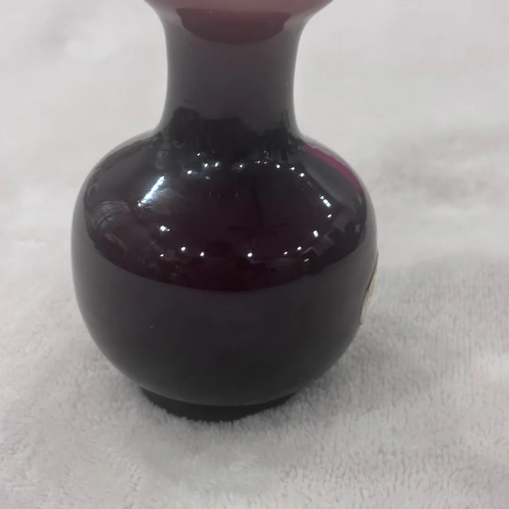 Mini Bud Vase Rich Burgundy Glass Vase